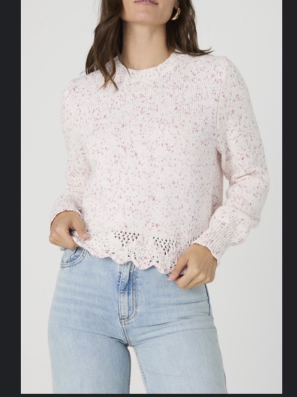 Nordstrom French Connection Pink Speckled Knit Sweater